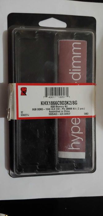 Оперативна пам ять Kingston GENESIS  DDR3 4GB 1866MHz KHX1866C9D3K2/8G