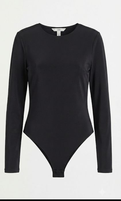 Базовий чорний боді H&M, розмір M (довгий рукав)