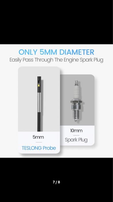 Ендоскоп teslong на 2 камери 5 мм.  опис на фото