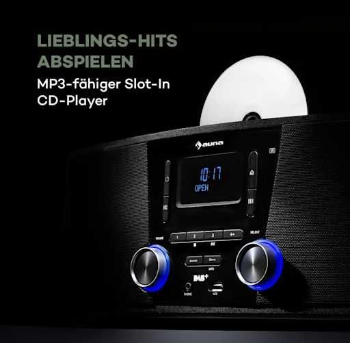 Громкий проигрыватель 36 Вт Активная колонка auna Stockton