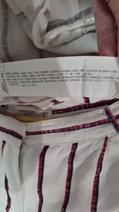 Elegancki komplet lniany damski Mango