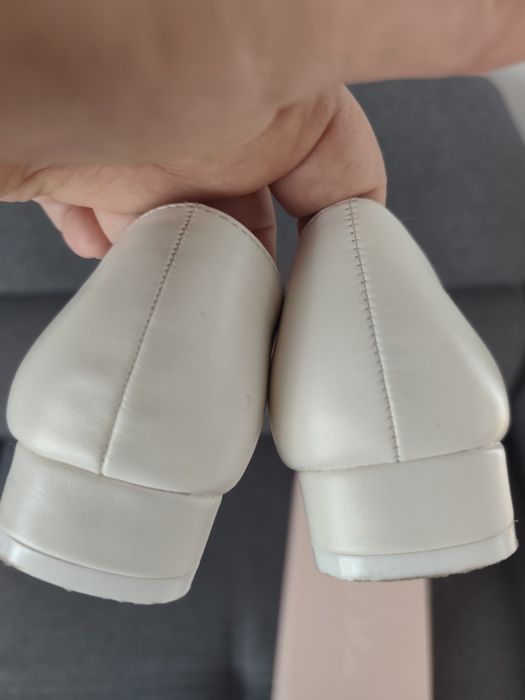 Baletki białe, buty komunijne 35