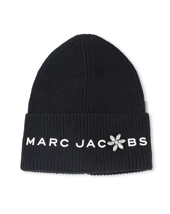 Marc Jacobs czapka zimowa białe logo 56/58