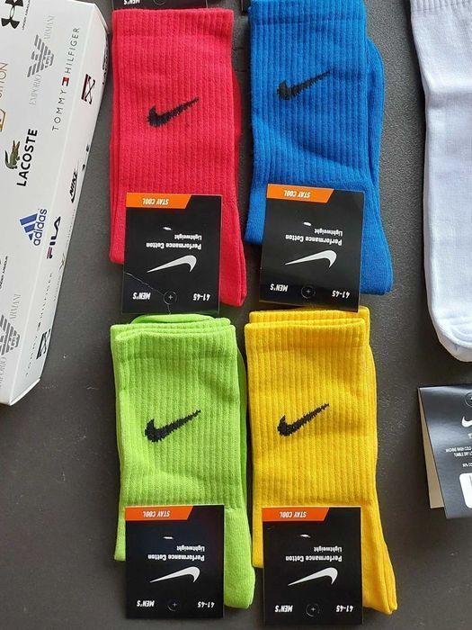 Спортивні шкарпетки Nike|Найк. Высокие, яркие носки, хлопок