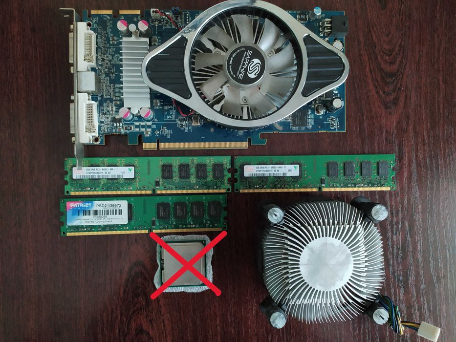 видеокарта Radeon Hd4850 512M, оперативка hynix 2GB2Rx8 PS2-6400U
