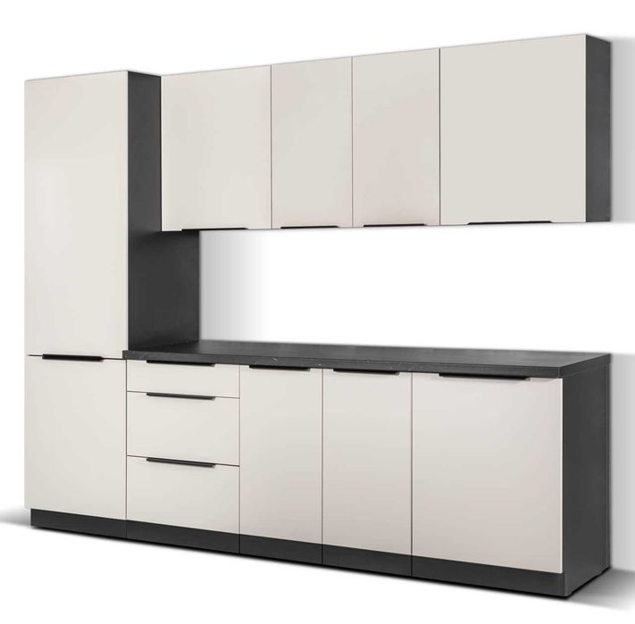 Zestaw "B" mebli kuchennych Arona Cashmere 260cm modułowe pod wymiar