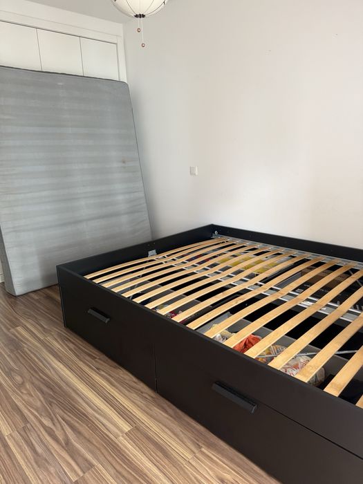 Cama casal 160x200 + colchão + estrado