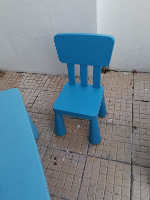 3 peças de criança mesa e cadeira
