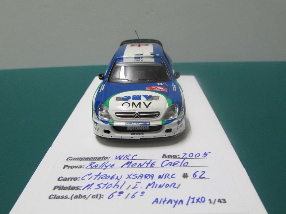 Citroen Xsara WRC #62 - Rali Monte carlo 2005 - IXO/Altaya 1/43