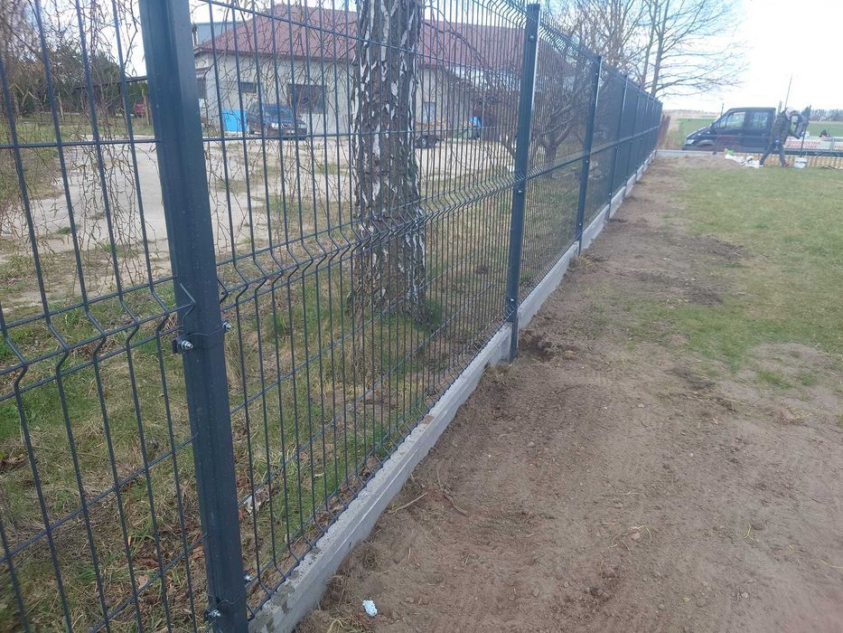 Ogrodzenie ogrodzenia panelowe panele słupki brama furtka płot palety