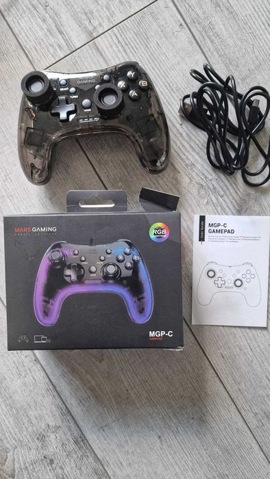 Mars Gaming MGP-C, Prof. Neonowy Gamepad RGB PC, SWITCH, PS3 i inne