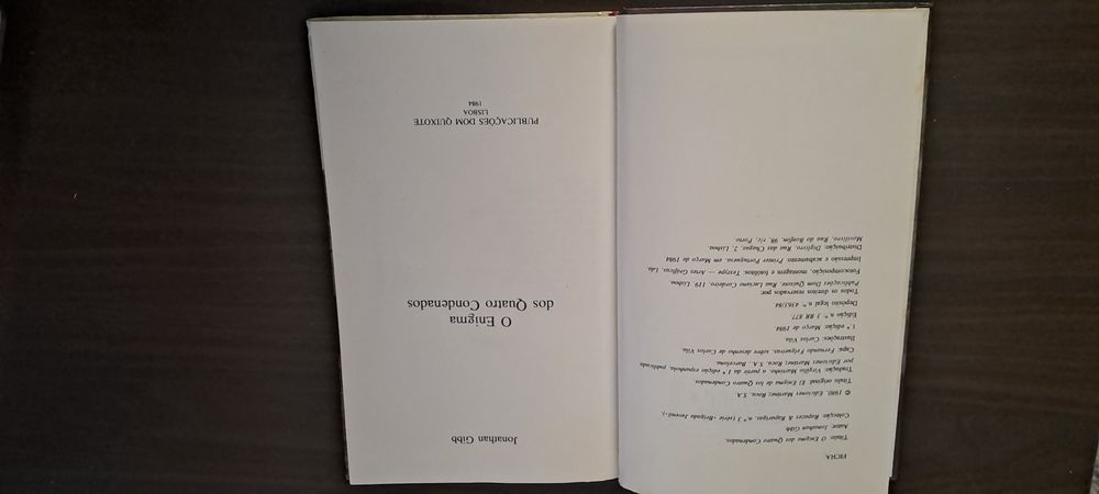 Livro O Enigma dos Quatro Condenados