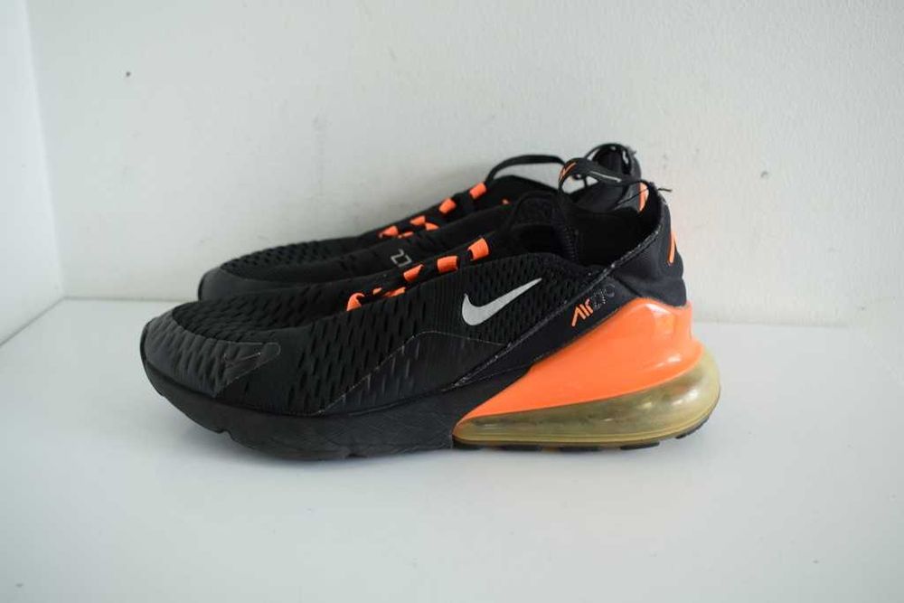 Nike Air Max 270 czarne 39 z pomarańczową wstawką sneakersy