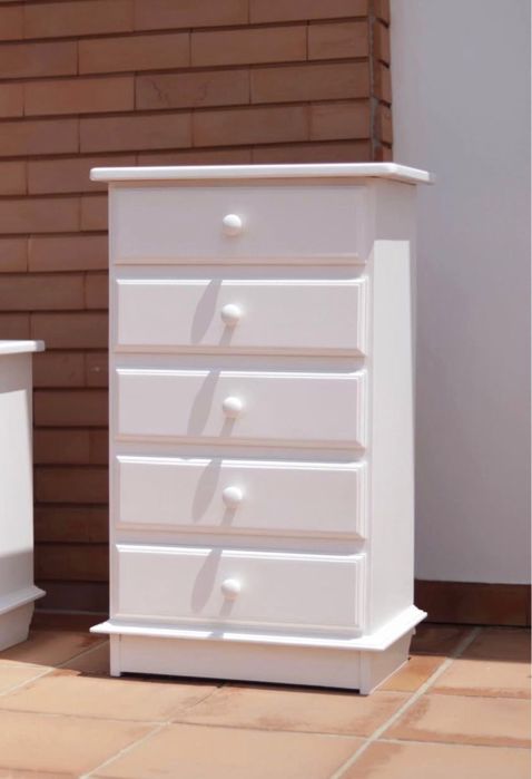 Mesas de cabeceira - Madeira Maciça e pedra mármore