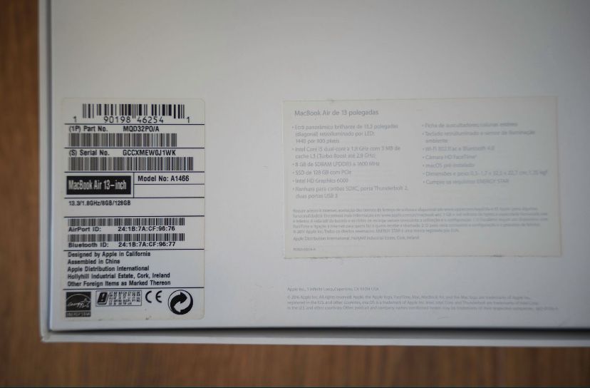 MacBook Air 13” 128gb