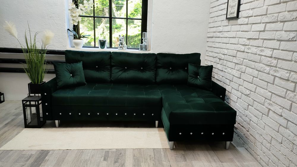 Narożnik w stylu Glamour  sprężyny