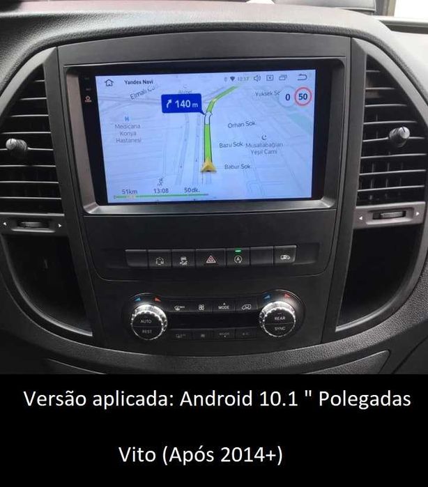 (NOVO) Rádio 2DIN • MERCEDES • Vito Viano (2003 a 2022) Android 4+64GB
