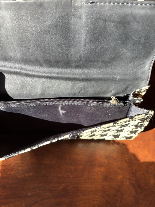 Mala tiracolo verniz Pied de Poule