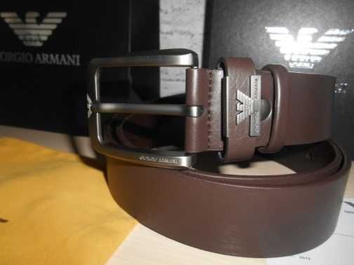 Emporio Armani pasek firmowy, skóra naturalna, Włochy 331