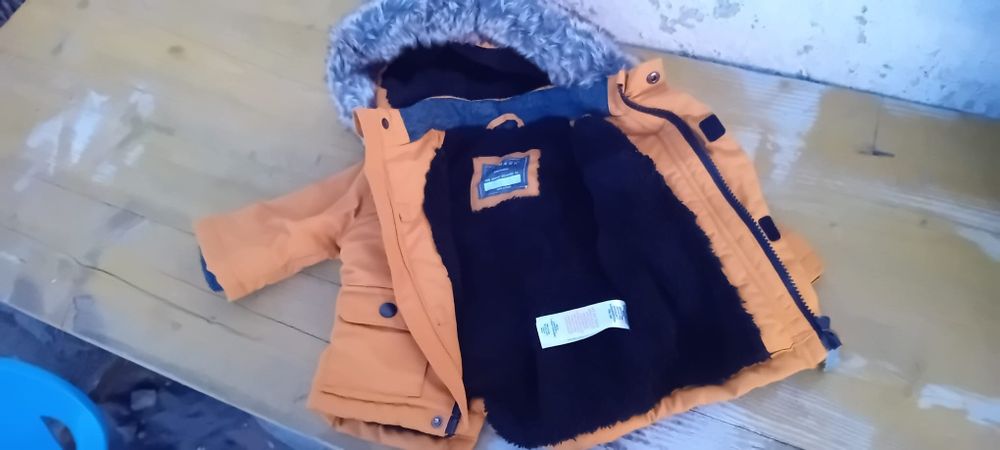 Casaco quente de inverno bebé tamanho até 6 meses