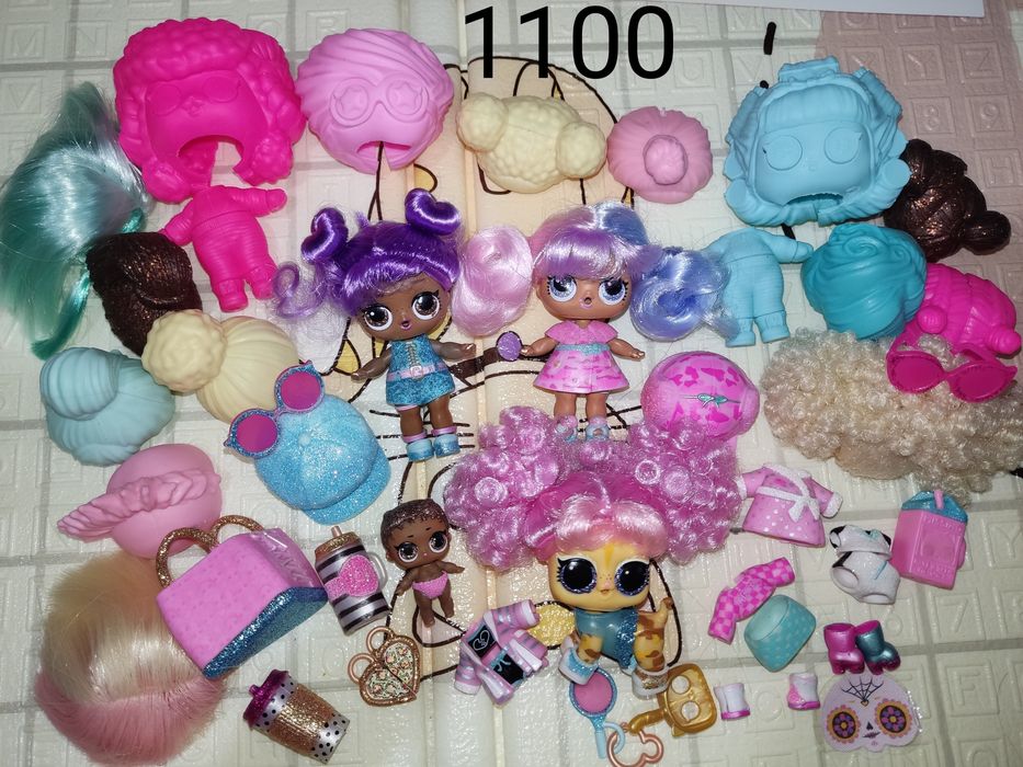 Большой набор лол с париками