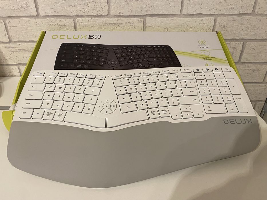 Klawiatura DELUX GM902 Bezprzewodowa Biała Nowa