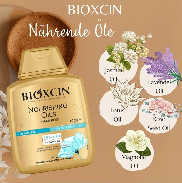 Вioxcin з різними поживними оліями- для пошкодженого волосся .