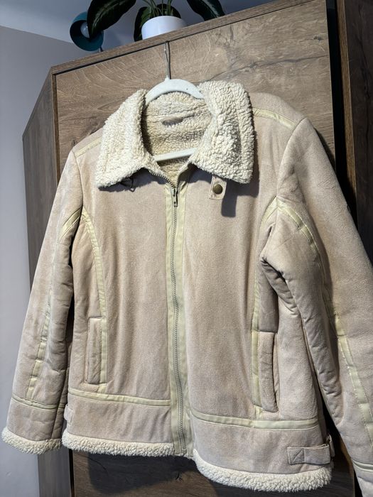 Kożuszek/baranek beżowy M