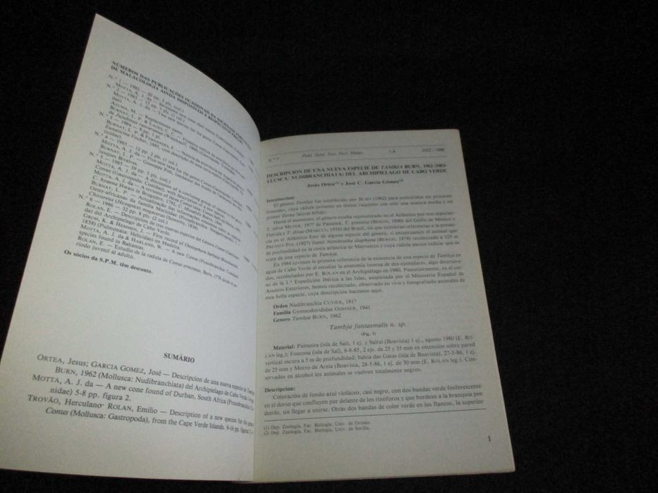 Livros Publicações Ocasionais da Sociedade Portuguesa de Malacologia