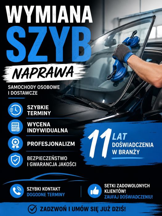 Szybka wymiana szyb samochodowych | Naprawa odprysków