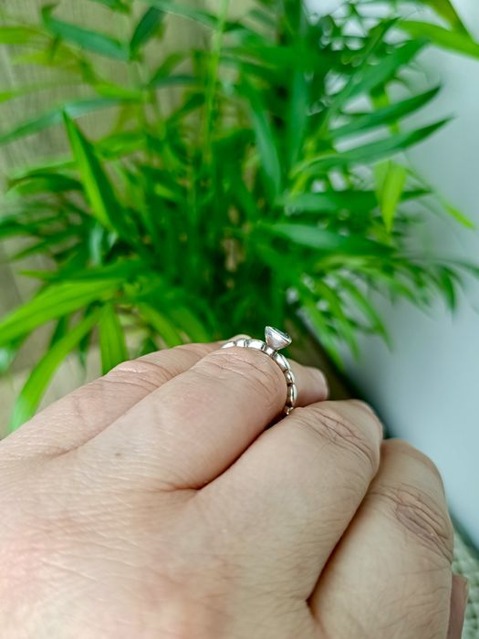 Subtelny srebrny pierścionek z cyrkonią 925  Soren P. Jones SPJ