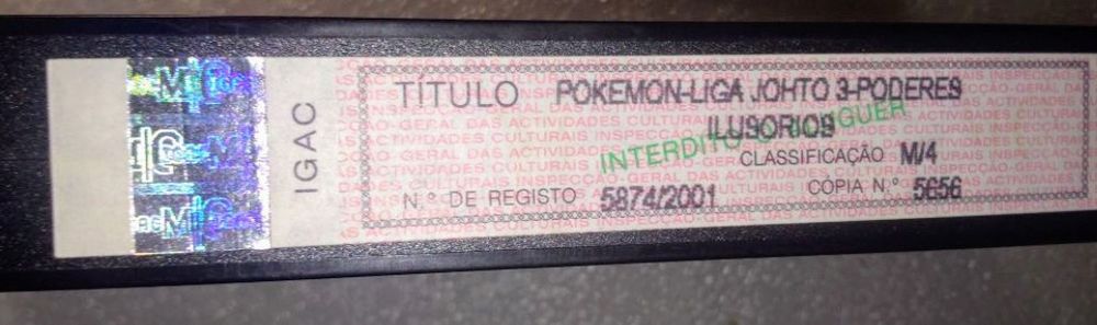 Antiga e rara cassete vhs Pokémon red edition