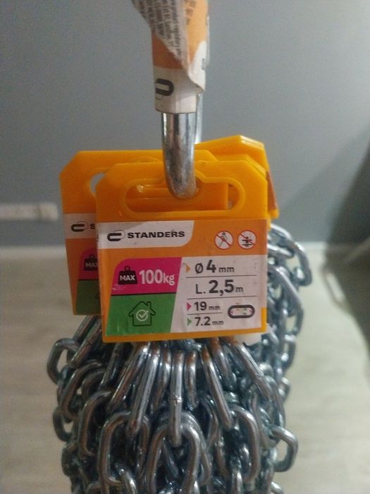 4x Stalowy łańcuch ocynkowany