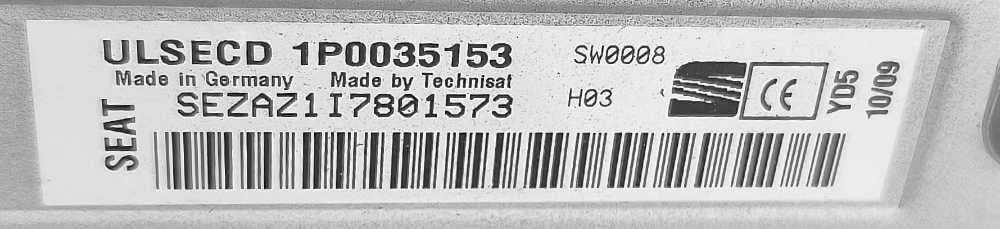 Rádio / Auto Rádio 1P0035153 - SEAT LEON
