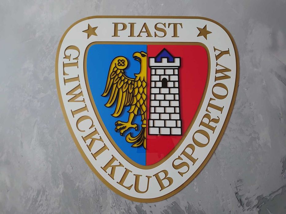 Piast Gliwice herb na ścianę 70cm idealny gadżet dla fana klubu