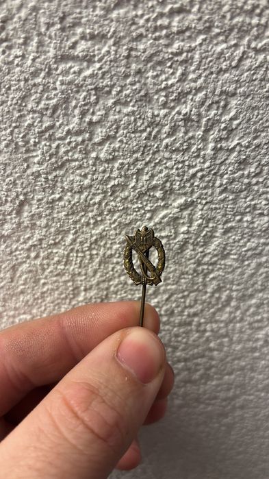 Pin de lapela de infantaria em bronze ww2