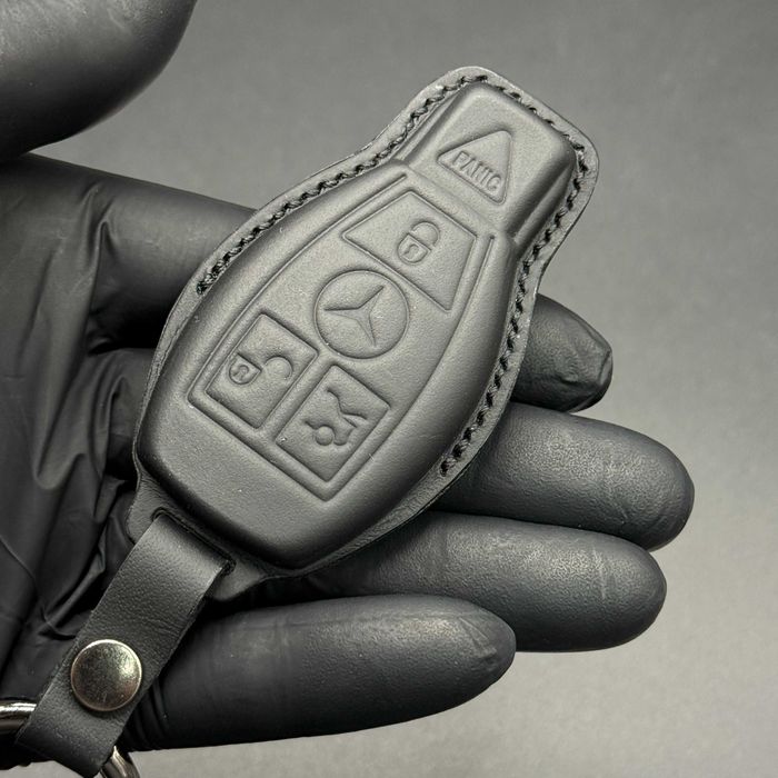 РУЧНА РОБОТА! Шкіряний чохол на ключ Mercedes, чехол на ключ Мерседес, брелок мерседес, ключ рибка