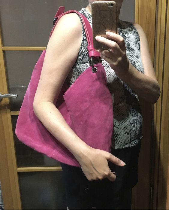 Сумка натуральный замш эко кожа