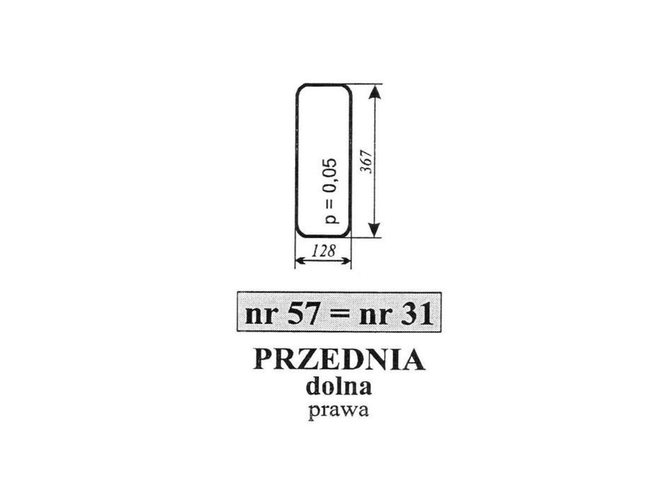 szyba przednia dolna prawa c-355 c-360 31