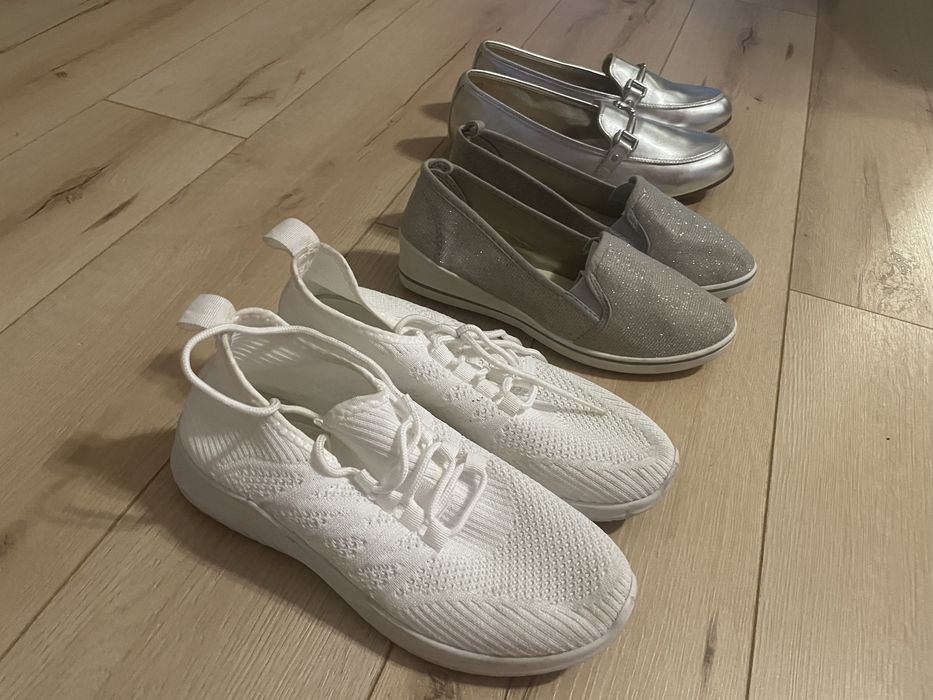 Buty damskie srebrne rozmiar 36