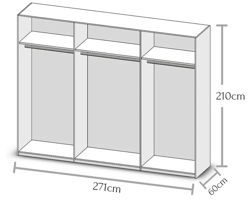 szafa przesuwna brüssel 270 cm Tanio!