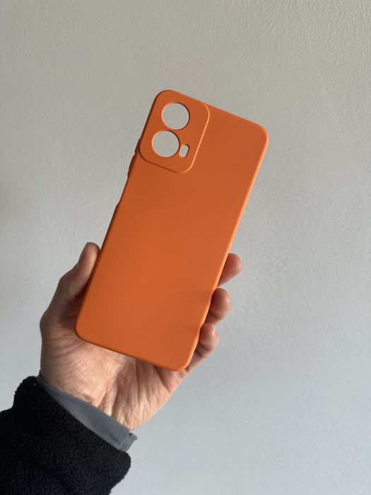 Etui silikon pomarańczowy do Motorola Moto G34 5G