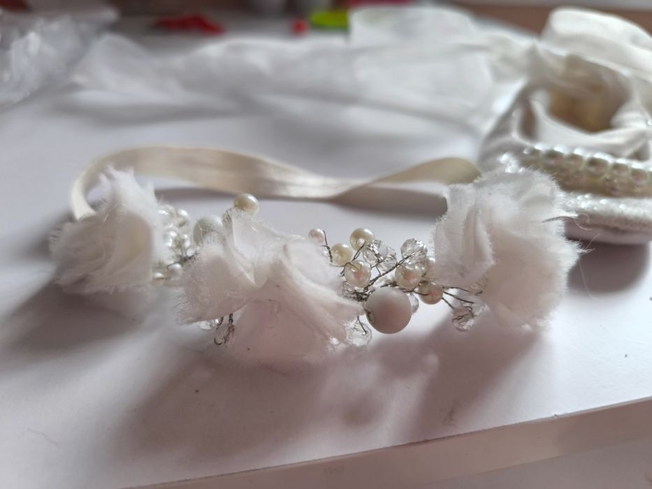 Святкова пишна сукня на рочок+пов'язка і балеточки