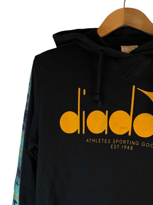 Bluza z kapturem diadora czarna duże logo m