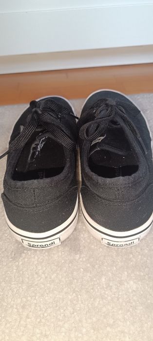 Trampki Sprandi r. 37, czarne buty sportowe, tenisówki, 24 cm