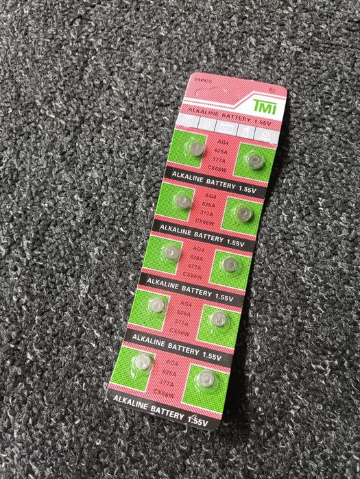 Bateria AG10 (LR54, L1131F) lub AG4 (626A, 377A, CX66W)