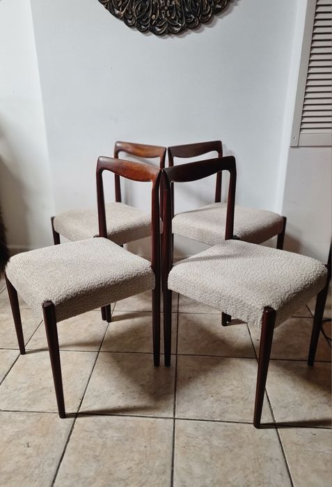 Krzesło tekowe jadalniane proj.L&H. Lübke,Niemcy lata 60,mid-c,vintage