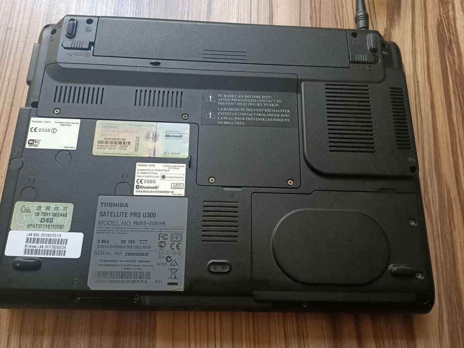 Laptop Toshiba Satellite Pro U300 SSD120GB/4GB/Win10PL