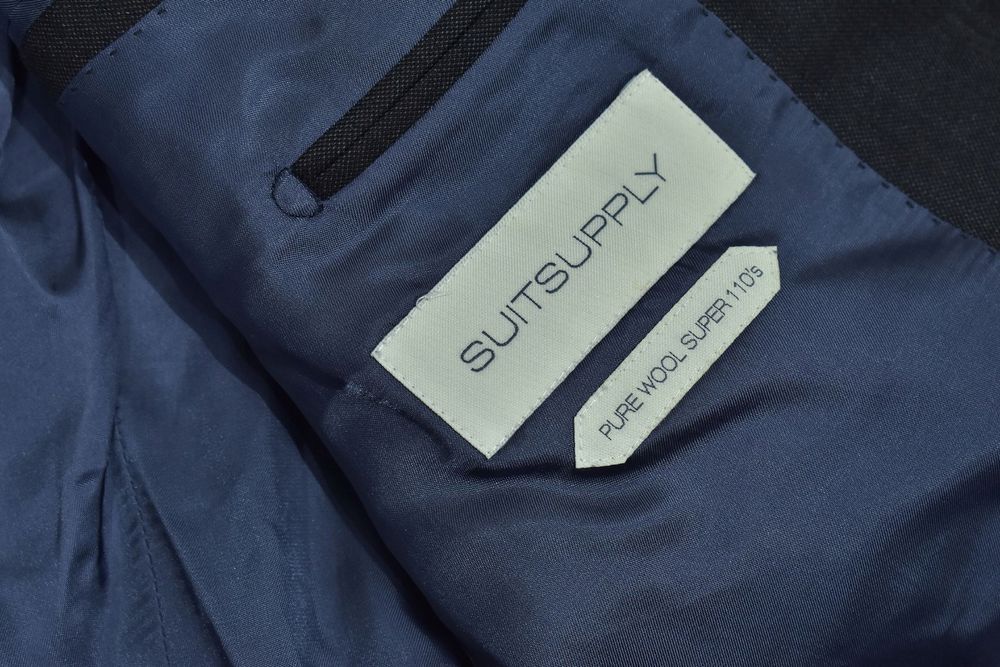 Suitsupply Napoli Wełniana Marynarka Męska Pure Wool Super 44