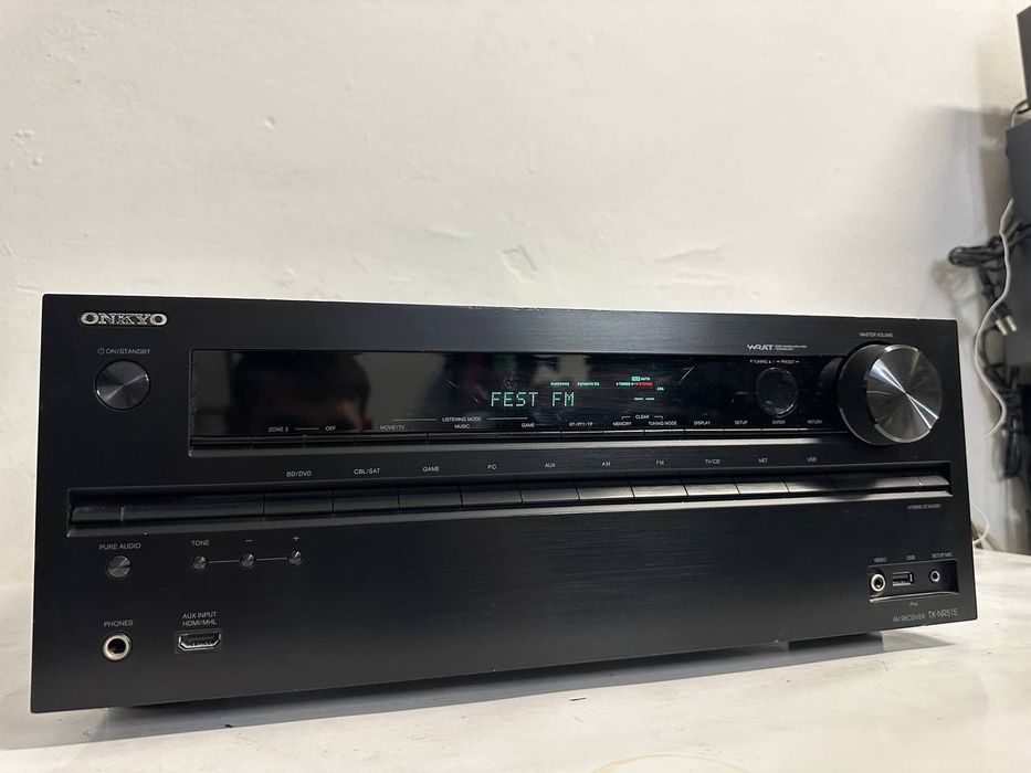 Amplituner kina domowego Onkyo TX-NR515 | 7.2 | THX | 4K Upscaling | Wi-Fi Ready | 8× HDMI | Spotify